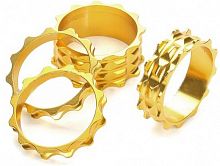 Кольца рулевой рифленые Золото (набор)