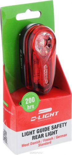 Мигалка задняя DLight CG-406R с батарейками, черная, 0.5 ватт, 2 режима