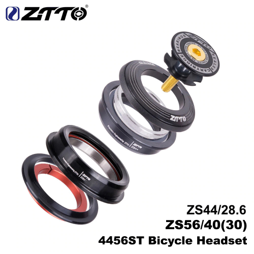 Рулевая колонка ZTTO 4456ST Конусная, ZS44 ZS56, 1-1/8 - 1.5"  + переходник под прямой и конусный шток