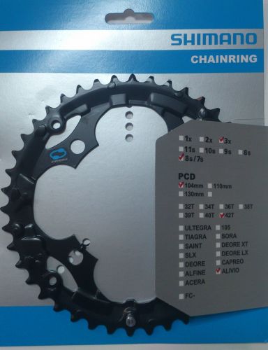 Звезда Shimano FC-M415 42T стальная черная