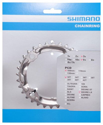 Звезда шатунов Shimano M581 LX 9-sp silver/32 tooth Алю