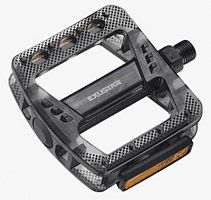 Педали Exustar MTB PM925 (поликарбонат) Ось Cr-Mo Черные