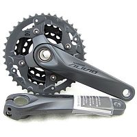 Шатуны Shimano ALIVIO FC-M4050  9-S, 170мм,40\30\22, интегр. вал каретки, без каретки