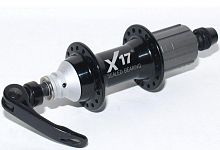 Втулка задняя X17 XC под V-Brake Черная алюминиевая, 36Н, под кассету 8/9ск., промподшипники