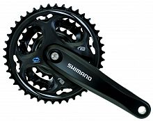 Шатуны Shimano FC-M311, 170мм, 48X38X28T(черные, без защиты)