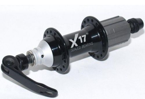 Втулка задняя X17 XC под V-Brake Черная алюминиевая, 32Н, под кассету 8/9ск., промподшипники