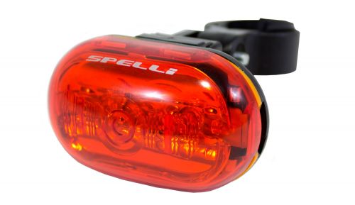 Задняя Мигалка Spelli SRL-404-5LED, овальной формы, красный цвет, 5 диода